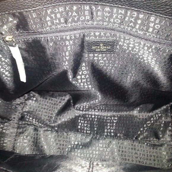 KATE SPADE-Oliver Street-Taren-Canvas Shoulder Bag-TOTE-Natural & Dark Navy-NWOT - Picture 5 of 7